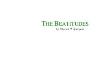 cover of the book THE  BEATITUDES - The First Sermon of Jesus Nazaraine Christ