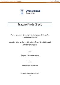 cover of the book Pervivencias y transformaciones en El libro del conde Partinuplés / Continuities and modifications found in El libro del conde Partinuplés