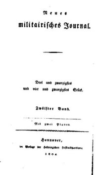 cover of the book Neues Militärisches Journal