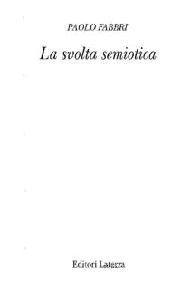 cover of the book La svolta semiotica