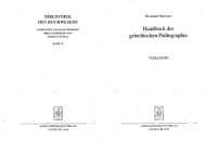 cover of the book Handbuch der griechischen Paläographie: Tafelband