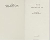 cover of the book Genius: History of an Idea