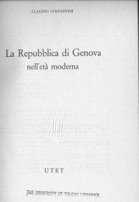 cover of the book La Repubblica di Genova nell'Età moderna