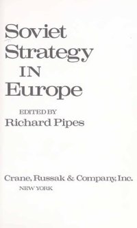 cover of the book Soviet Strategy in Europe