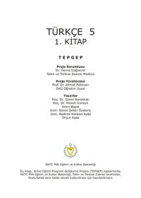 cover of the book Türkçe 5. 1. Kitap