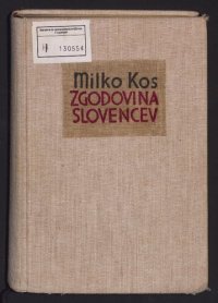 cover of the book Zgodovina Slovencev od naselitve do 15. stoletja