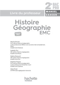 cover of the book Histoire-Géographie-EMC 2de Bac Pro - Livre du professeur - éd. 2019