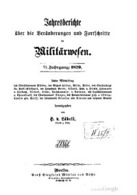 cover of the book Jahresberichte über die Veränderungen und Fortschritte im Militärwesen