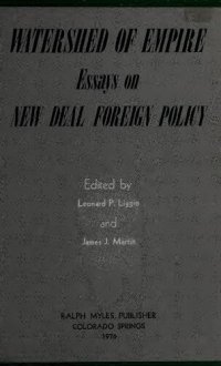 cover of the book Watershed of Empire: Essays on New Deal Foreign Policy