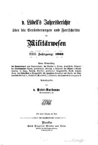 cover of the book V. Löbell's Jahresberichte über die Veränderungen und Fortschritte im Militärwesen