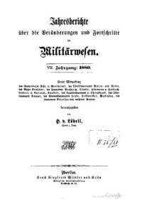 cover of the book Jahresberichte über die Veränderungen und Fortschritte im Militärwesen