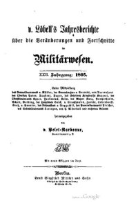 cover of the book V. Löbell's Jahresberichte über die Veränderungen und Fortschritte im Militärwesen