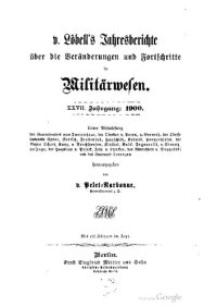 cover of the book V. Löbell's Jahresberichte über die Veränderungen und Fortschritte im Militärwesen