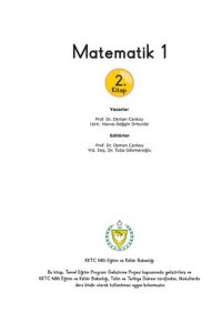 cover of the book Matematik 1. 2. Kitap