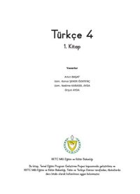 cover of the book Türkçe 4. 1. Kitap