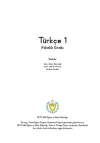 cover of the book Türkçe 1. Etkinlik Kitabı