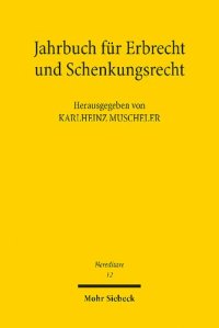 cover of the book Jahrbuch für Erbrecht und Schenkungsrecht