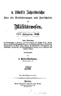 cover of the book V. Löbell's Jahresberichte über die Veränderungen und Fortschritte im Militärwesen