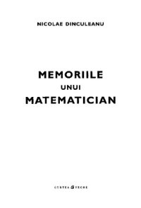 cover of the book Memoriile unui matematician