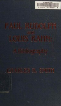 cover of the book Paul Rudolph and Louis Kahn: A Bibliography