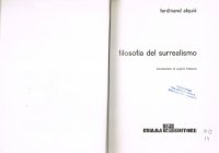 cover of the book Filosofia del Surrealismo