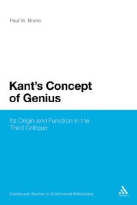 cover of the book Kant's Concept of Genius: Its Origin and Function in the Third Critique