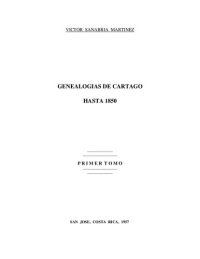 cover of the book Genealogías de Cartago hasta 1850