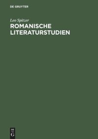 cover of the book Romanische Literaturstudien 1936–1956