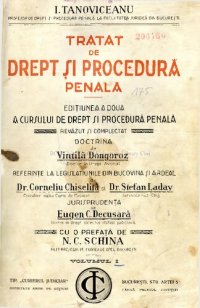 cover of the book Tratat de drept si procedura penala vol 1