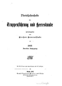 cover of the book Vierteljahrshefte für Truppenführung und Heereskunde