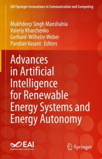 cover of the book Advances in Artificial Intelligence for Renewable Energy Systems and Energy Autonomy (EAI/Springer Innovations in Communication and Computing)