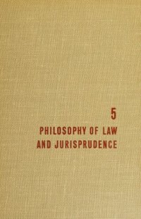 cover of the book Philosophy of Law and Jurisprudence