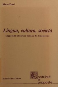 cover of the book Lingua, cultura, società. Saggi sulla letteratura italiana del Cinquecento