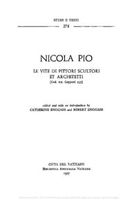 cover of the book Nicola Pio. Le vite di pittori, scultori e architetti