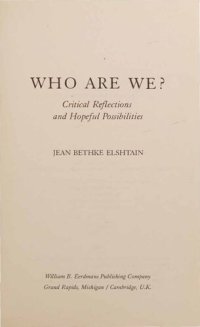 cover of the book Who Are We - Critical Reflections and Hopeful Possibilities