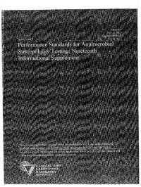 cover of the book Performance standards for antimicrobial susceptibility testing : nineteenth informational supplement