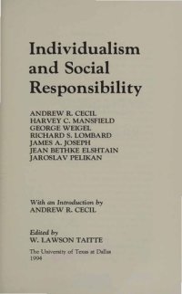 cover of the book Individualism and Social Responsibility