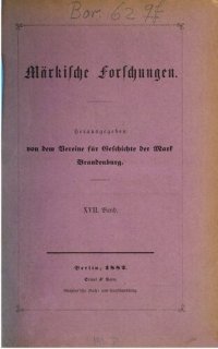 cover of the book Märkische Forschungen