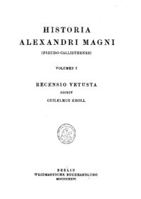 cover of the book Historia Alexandri Magni