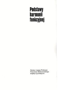 cover of the book Podstawy harmonii funkcyjnej