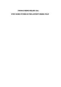 cover of the book Even More Studies in the Ancient Greek Polis: Papers from the Copenhagen Polis Centre