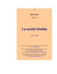 cover of the book La société féodale