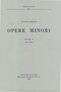 cover of the book Opere minori raccolte in occasione del 70º natalizio (1937-1957)