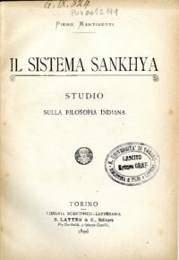 cover of the book Il sistema Sankhya. Studio sulla filosofia indiana