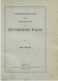 cover of the book Untersuchungen über die Schlacht im Teutoburger Wald