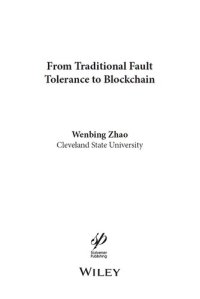 cover of the book From Traditional Fault Tolerance to Blockchain