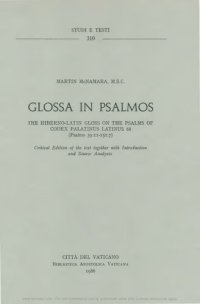 cover of the book Glossa in Psalmos. The Hiberno-Latin Gloss on the Psalms of Codex Palatinus Latinus 68 (Psalms 39:11-151:7)