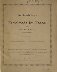 cover of the book Das römische Lager zu Kesselstadt bei Hanau