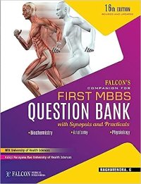 cover of the book Falcon's Companion for First MBBS Question Bank with Synopsis and Practicals, 16/e 2021 Paperback