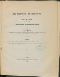 cover of the book Die Ausgrabung des Buchenlochs bei Gerolstein in der Eifel und der quaternären Bewohnungsspuren in demselben